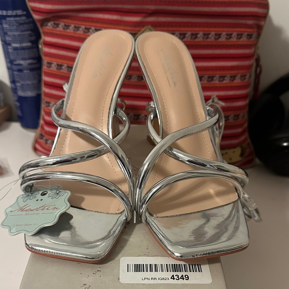 Machine Silver Women's Heels